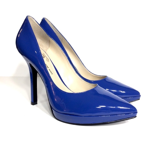 Nine West Shoes - Nine West Women’s Blue Patent Leather Heels Pumps